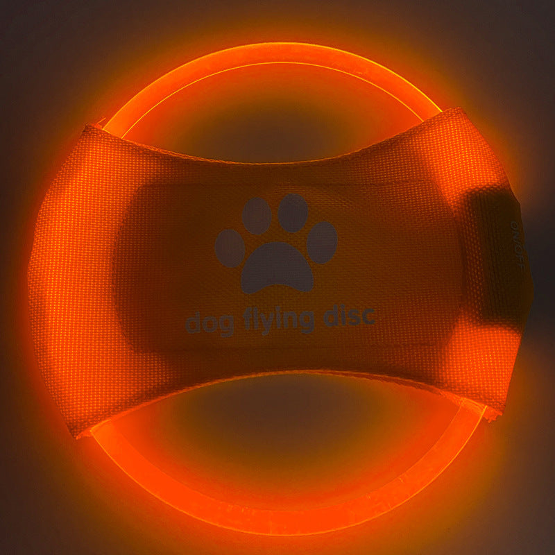 Discos voladores para perros, luz LED brillante