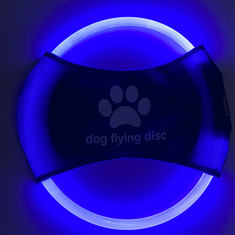 Discos voladores para perros, luz LED brillante