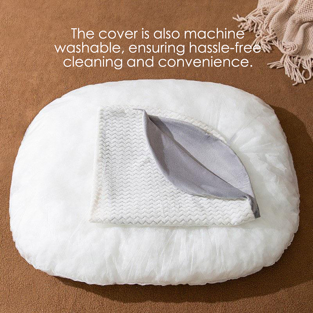 Cama para tu mascota echa de felpa artificial.