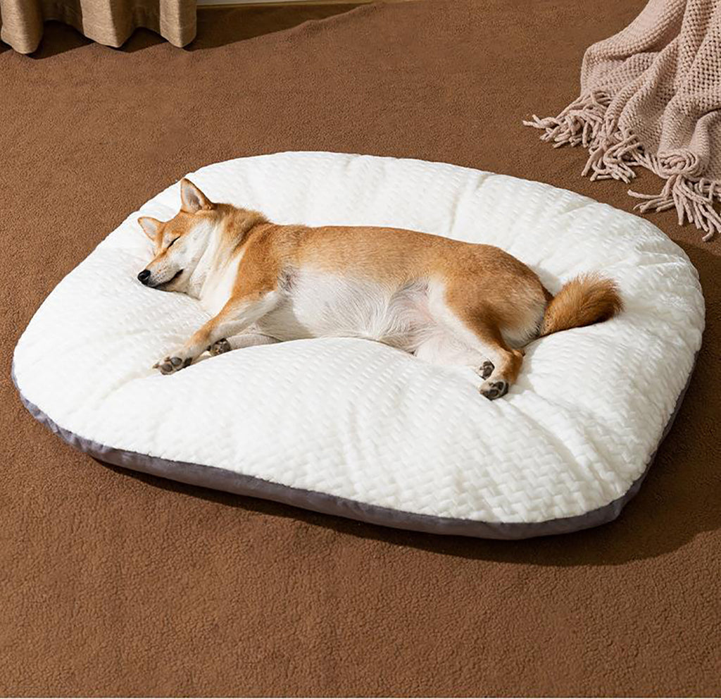 Cama para tu mascota echa de felpa artificial.