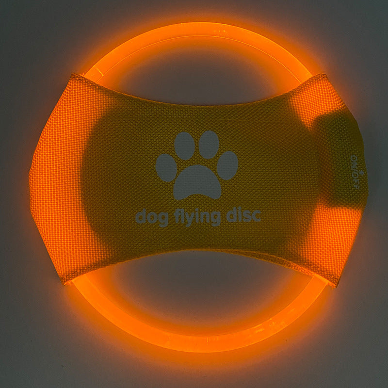 Discos voladores para perros, luz LED brillante
