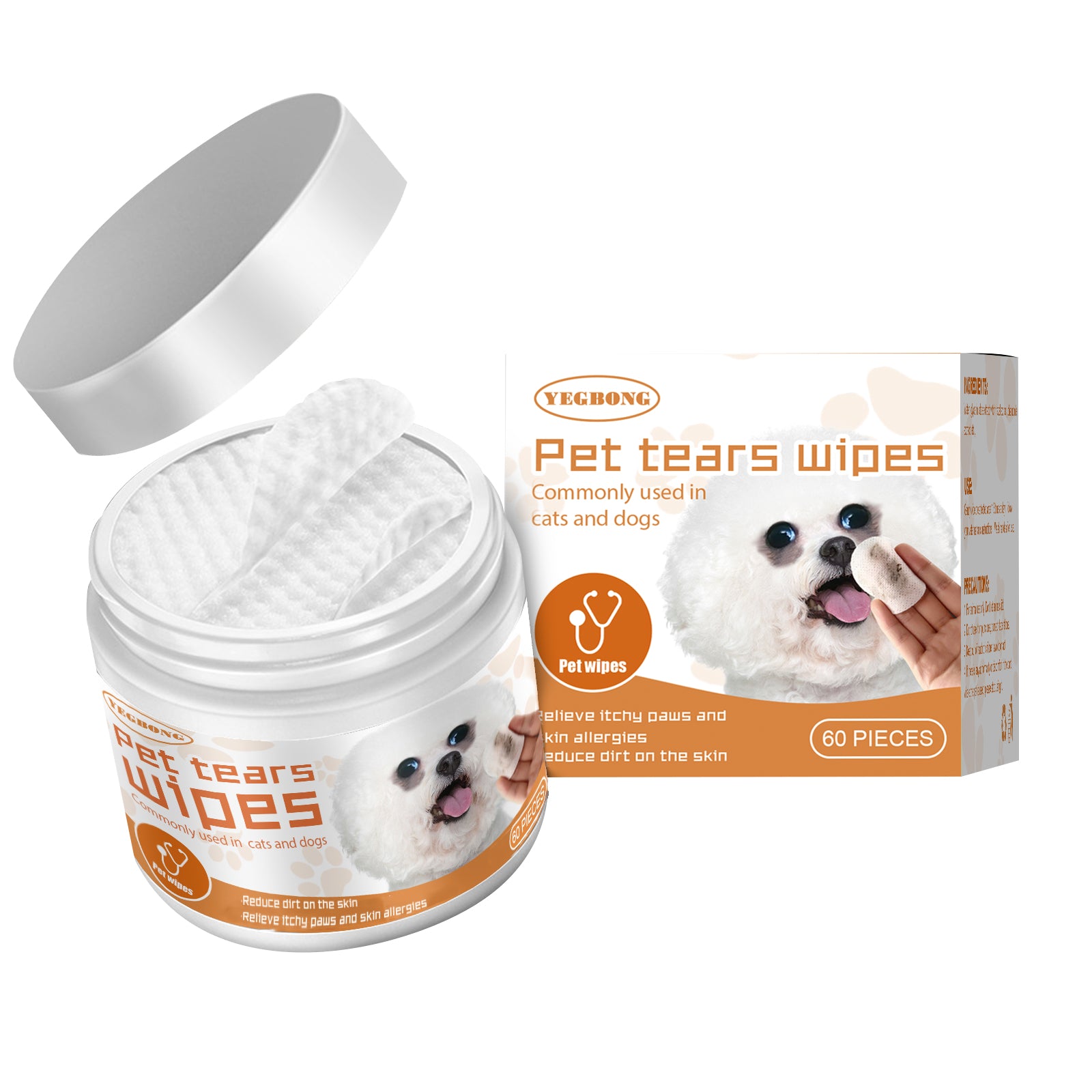 Toallitas limpiadoras para mascotas