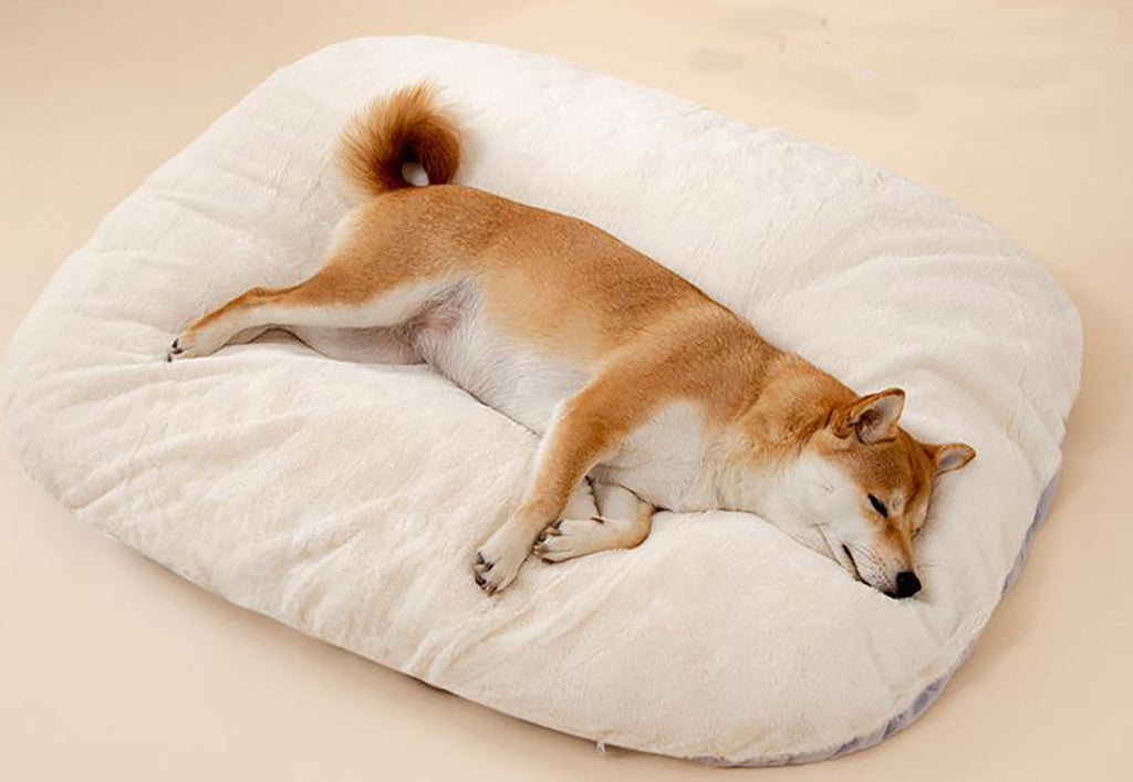 Cama para tu mascota echa de felpa artificial.
