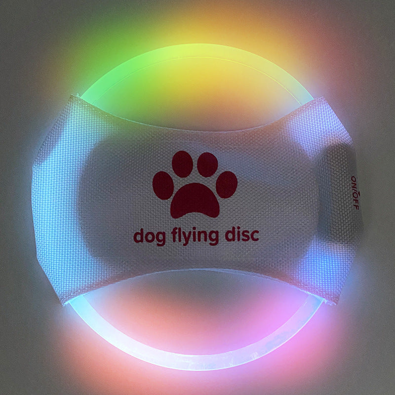 Discos voladores para perros, luz LED brillante