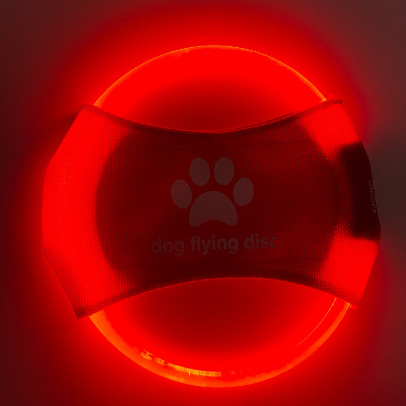 Discos voladores para perros, luz LED brillante